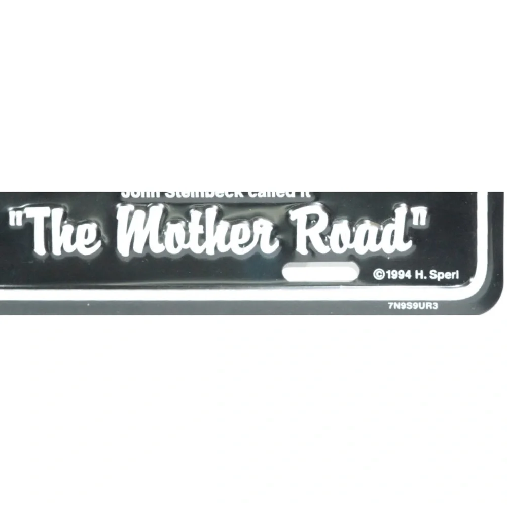 Route 66 Black Metal License Plate Wall Art